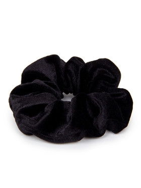 Резинка для волос черного цвета из бархата