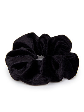 Комплект резинок для волос черного цвета из бархата 2 шт.