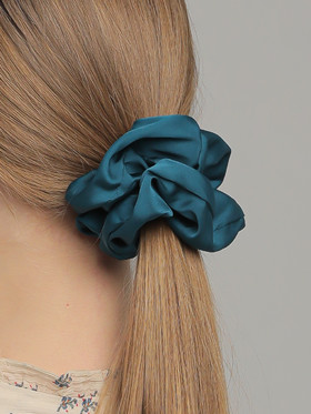 Резинка для волос темного сине-зеленого цвета